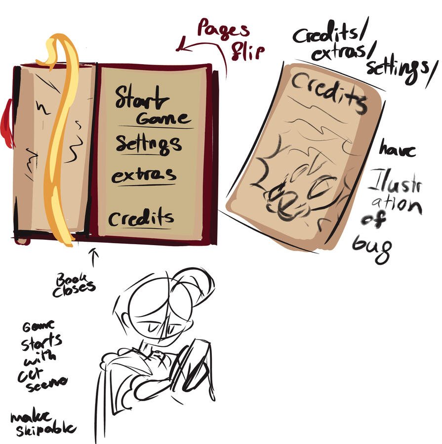Main menu concept sketch