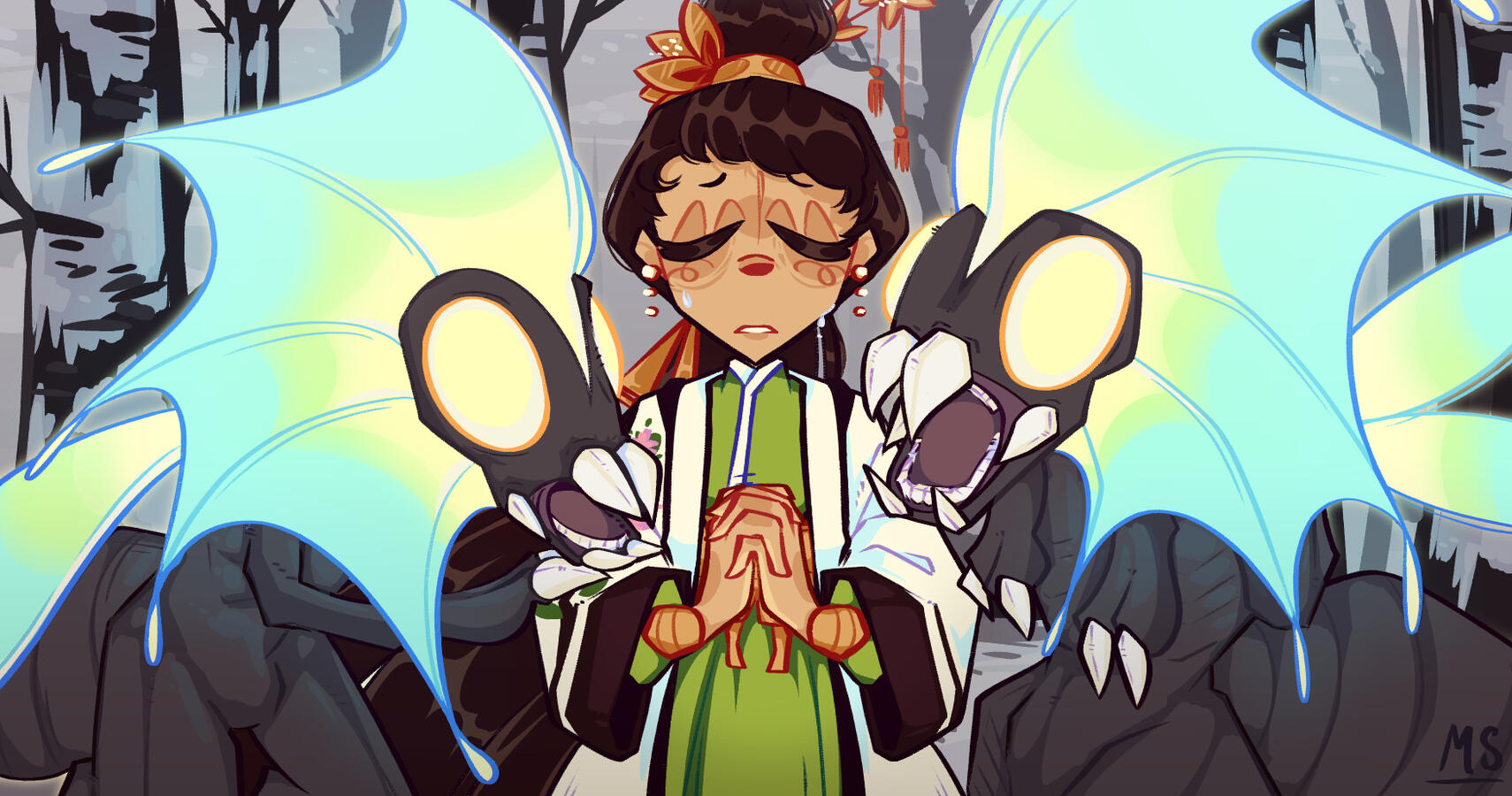 Lin Leying and the monsters